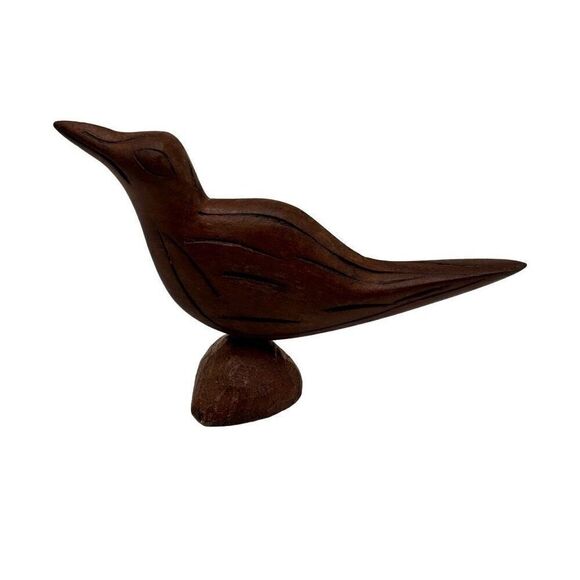 Vintage Hand Carved Wooden Bird Figurine - Picture 3 of 9